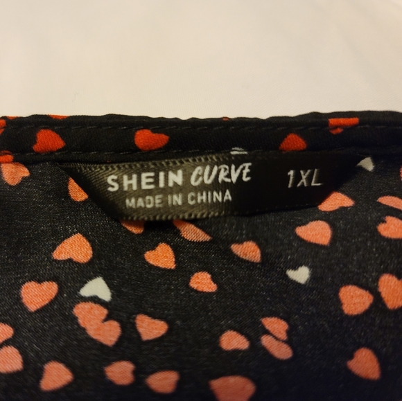 Heart print babydoll blouse - Picture 4 of 4